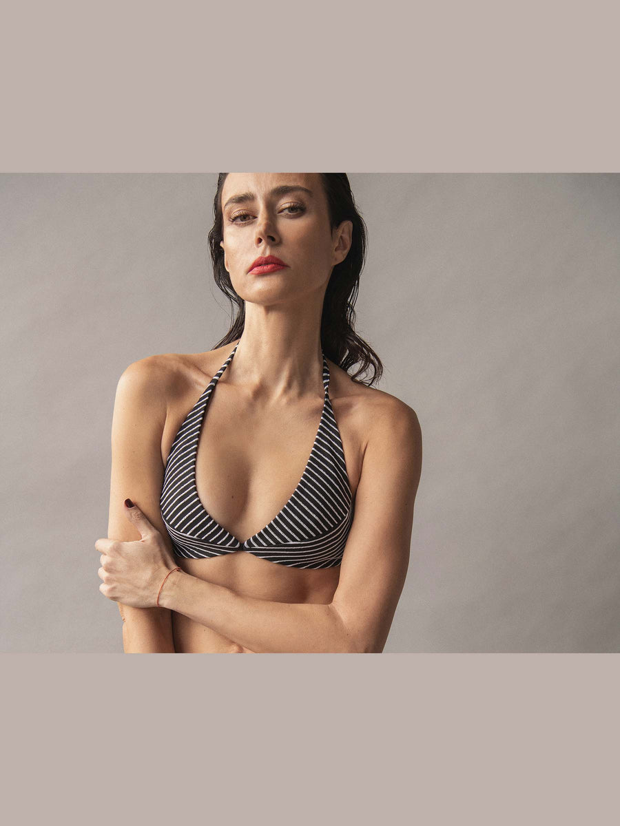 Rayé Halter Neckline Bikini